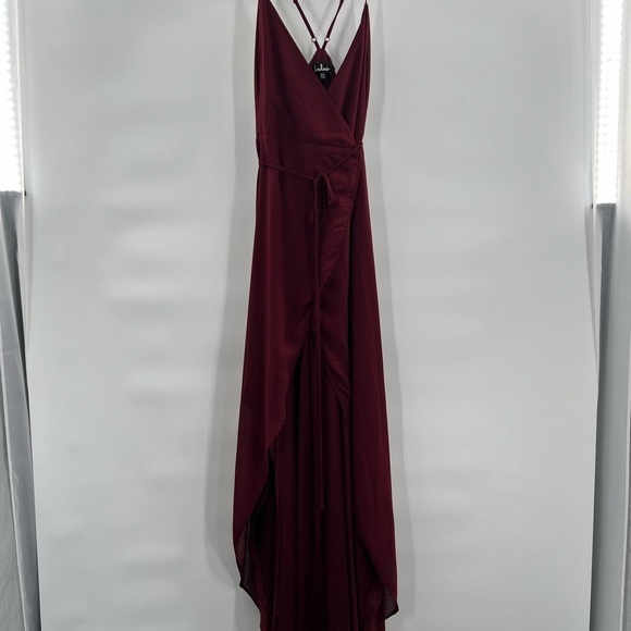 Lulu’s here to us burgundy dress maxi XS - Picture 12 of 12